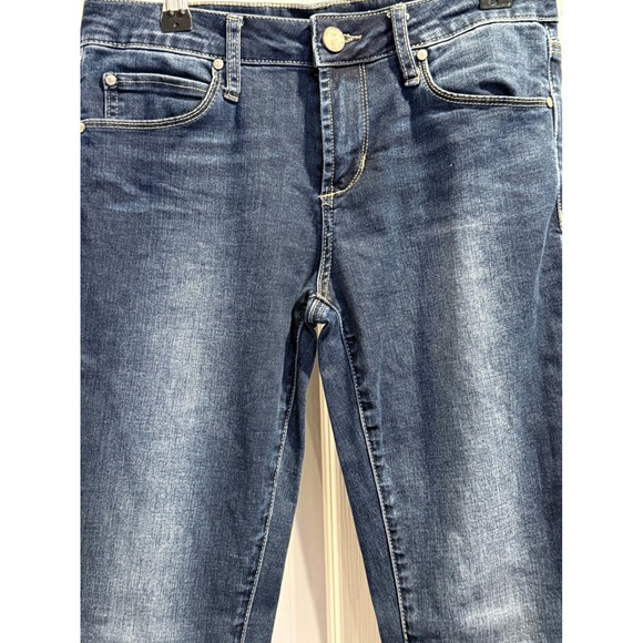 Articles of Society Dark Wash Skinny Jeans Raw Frayed Hem 24 Inseam - Picture 3 of 15